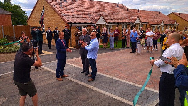 Dedication ceremony at the Self designed, Luke Farmer Way in Upton