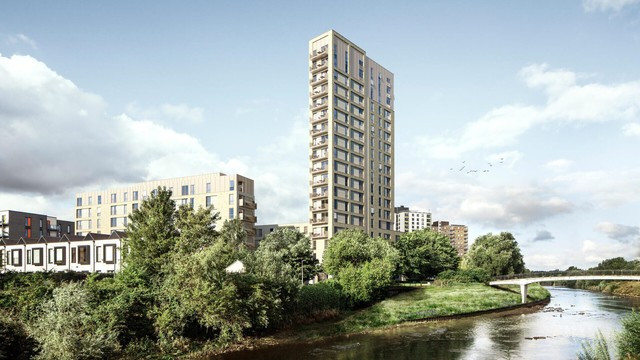 Springfield Lane residential block in Salford